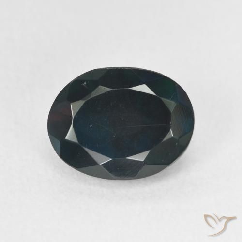 1.38ct Naturel Multicolore Opale noire, ovale, Translucide