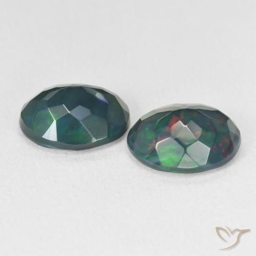 Shop natural 2.67ct Multicolore Opale noire gems, ovale, from Ethiopie at GemSelect. In stock, global shipping!