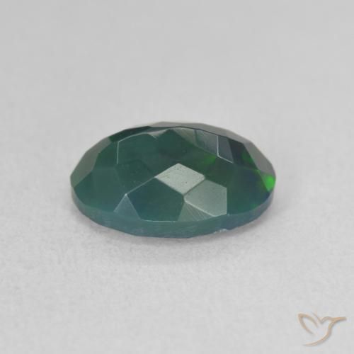 Opale noire Multicolore naturelle ovale, 1.31 ct, Translucide