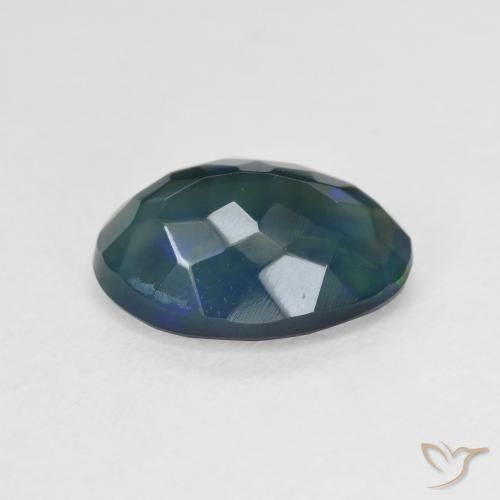Opale noire Multicolore naturelle ovale, 1.90 ct, Translucide