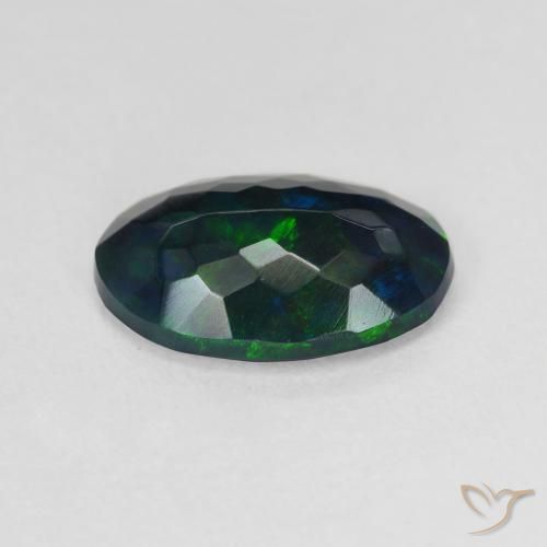 Opale noire Multicolore naturelle ovale, 2.21 ct, Translucide