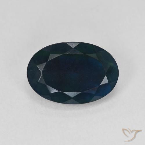 Opale noire Multicolore naturelle ovale, 2.04 ct, Translucide