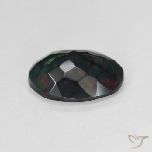 Opale noire Multicolore naturelle ovale, 2.23 ct, Translucide