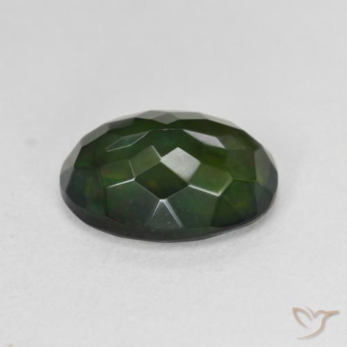 Opale noire Multicolore naturelle ovale, 2.75 ct, Translucide