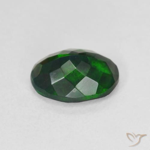 Opale noire Multicolore naturelle ovale, 1.34 ct, Translucide