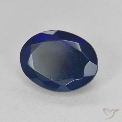 Opale noire Multicolore naturelle ovale, 1.40 ct, Opaque