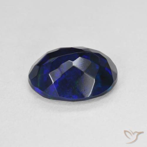 Opale noire Multicolore naturelle ovale, 2.18 ct, Translucide