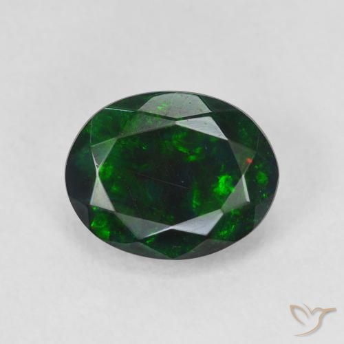 1.55ct Naturel Multicolore Opale noire, ovale, Translucide