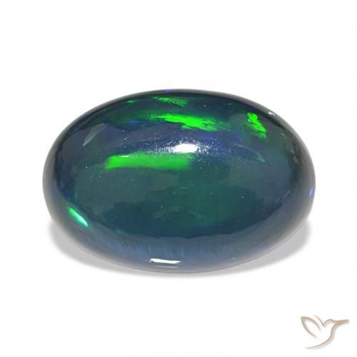 11.03ct Multicolore Opale noire, ovale, Opaque