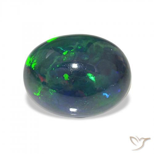 4.03ct Multicolore Opale noire, ovale, Opaque