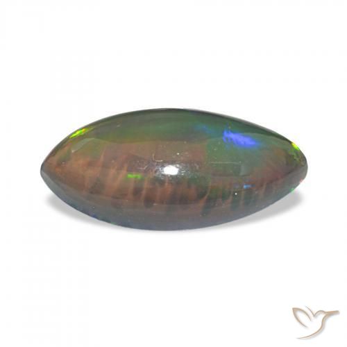 Opale noire Multicolore naturelle Marquise, 3.55 ct, Opaque