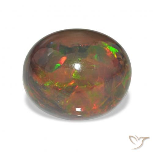 4.98ct Multicolore Opale noire, ovale, Opaque
