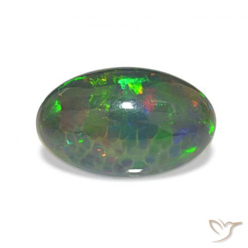 2.64ct Multicolore Opale noire, ovale, Opaque