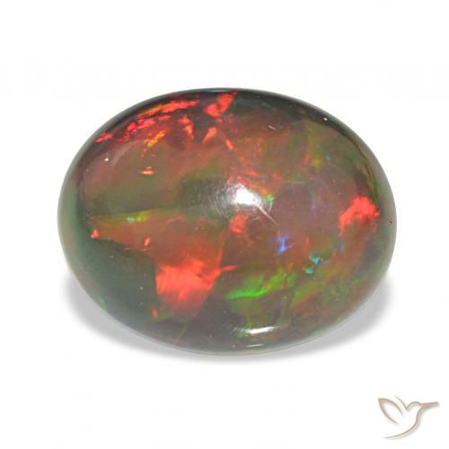 2.90ct Multicolore Opale noire, ovale, Opaque
