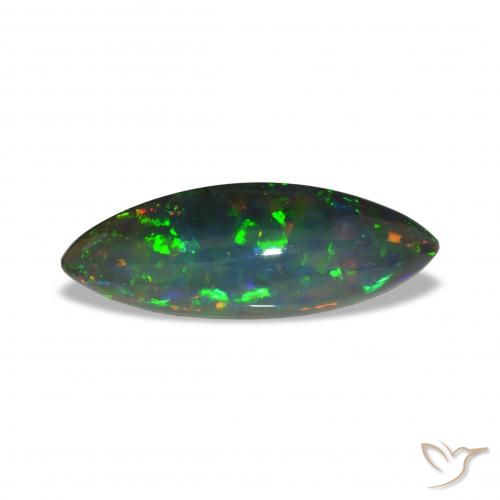 Opale noire Multicolore naturelle Marquise, 5.24 ct, Opaque
