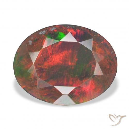 2.66ct Multicolore Opale noire, ovale, Opaque