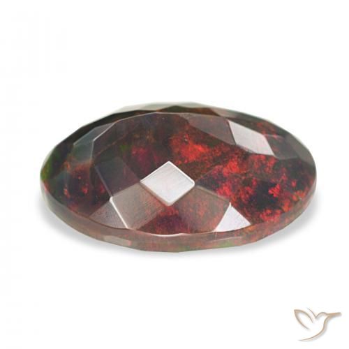 Opale noire Multicolore naturelle ovale, 2.66 ct, Opaque