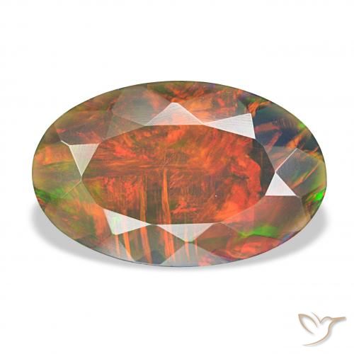 2.75ct Multicolore Opale noire, ovale, Opaque