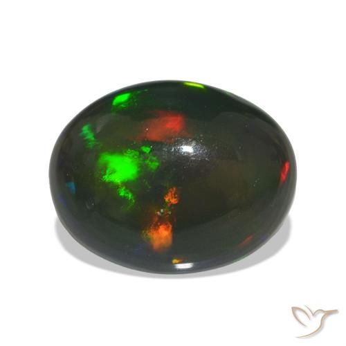 2.78ct Multicolore Opale noire Pierres précieuses, ovale, Translucide