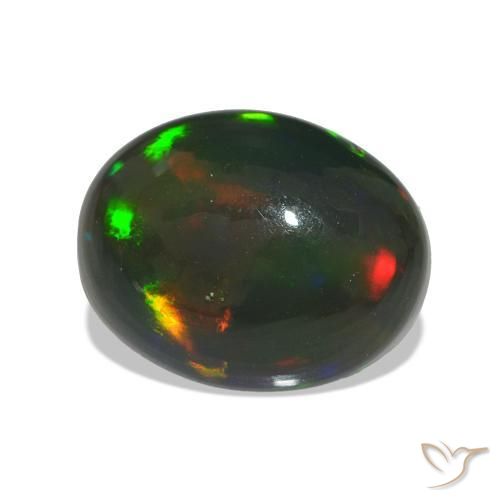 Opale noire Multicolore naturelle Coupe ovale, 2.78 ct, Translucide