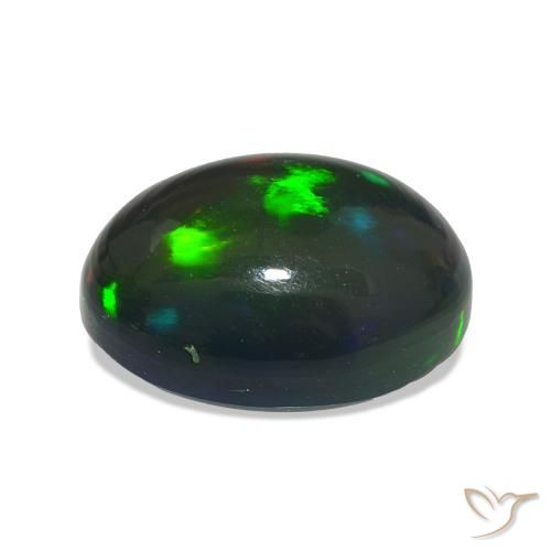 Opale noire Multicolore naturelle Coupe ovale, 2.78 ct, Translucide