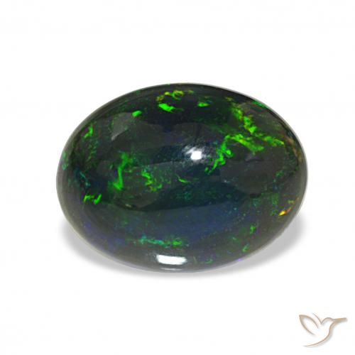 2.61ct Multicolore Opale noire, ovale, Opaque