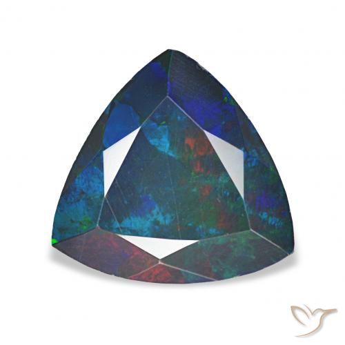 1.16ct Multicolore Opale noire, Trillion, Opaque