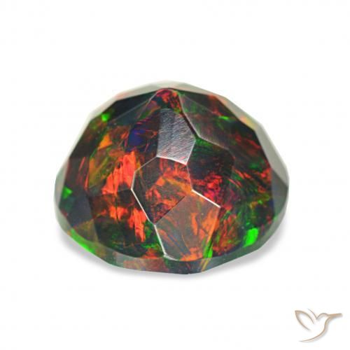 Opale noire Multicolore naturelle Tour, 1.70 ct, Opaque