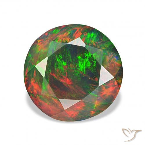 Opale noire Multicolore naturelle Tour, 1.47 ct, Opaque