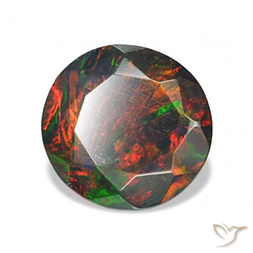 Opale noire Multicolore naturelle Tour, 1.41 ct, Opaque