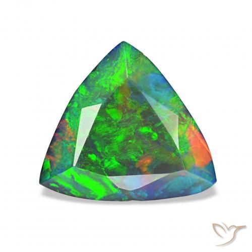 1.40ct Multicolore Opale noire, Trillion, Opaque