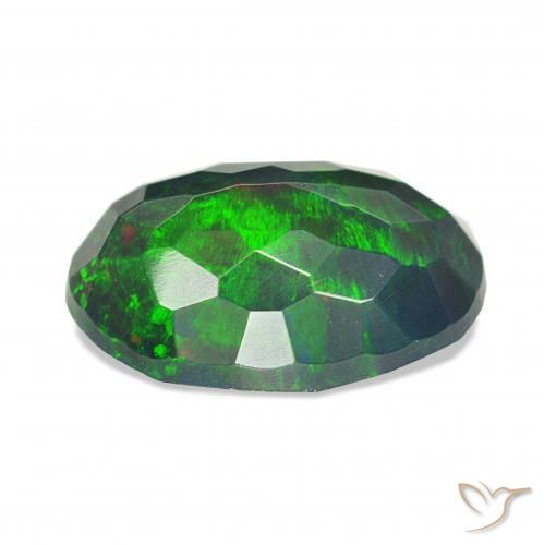 Opale noire Multicolore naturelle ovale, 1.99 ct, Opaque