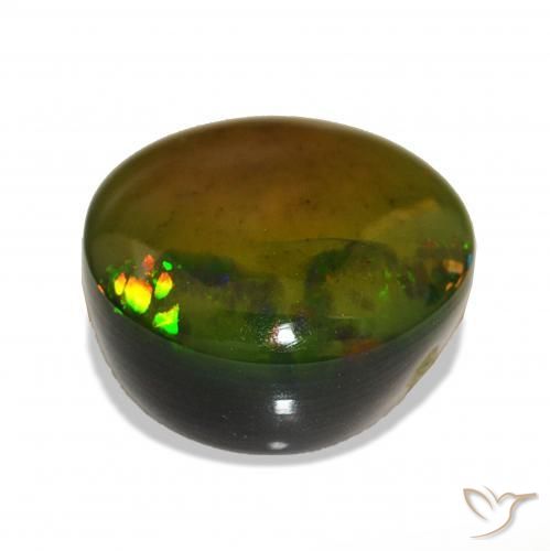 Opale noire Multicolore naturelle Tour, 8.57 ct, Opaque