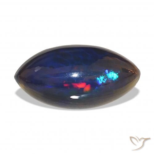 6.01ct Multicolore Opale noire Pierres précieuses, Marquise, Opaque