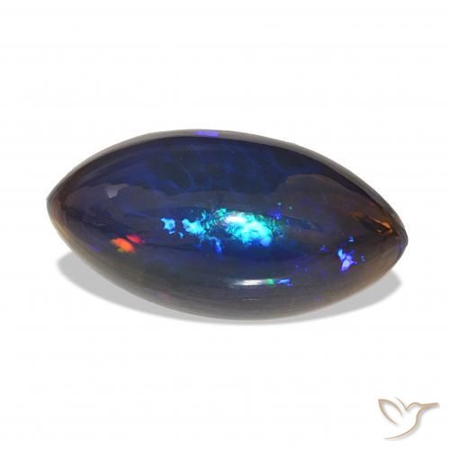 Opale noire Multicolore naturelle Marquise, 6.01 ct, Opaque