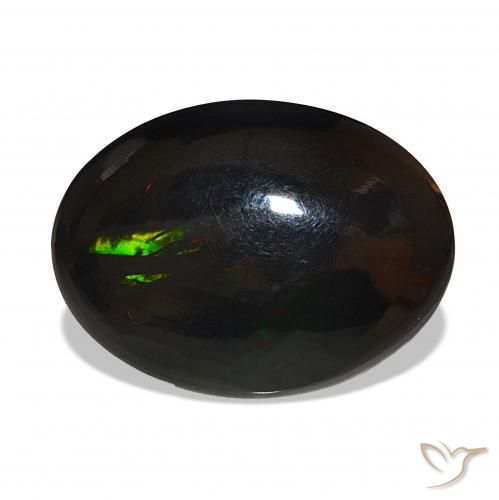 8.91ct Multicolore Opale noire, ovale, Opaque