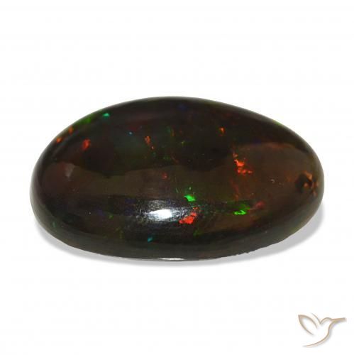 Opale noire Multicolore naturelle ovale, 13.11 ct, Opaque