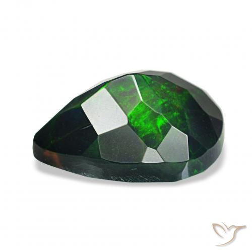 Opale noire Multicolore naturelle En forme de poire, 1.62 ct, Opaque