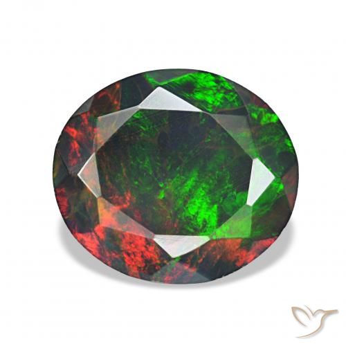 1.71ct Multicolore Opale noire, ovale, Opaque