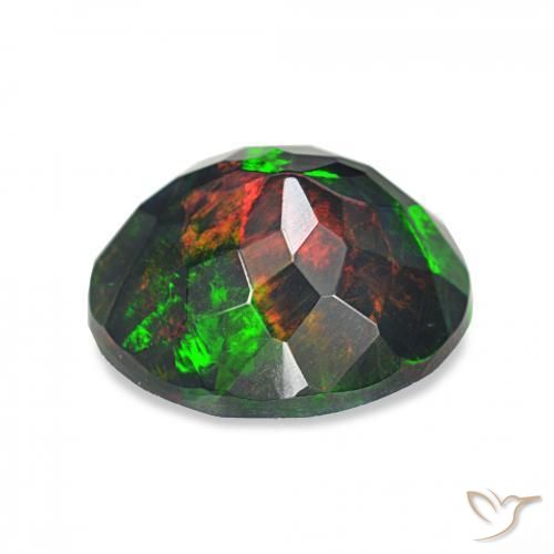 Opale noire Multicolore naturelle ovale, 1.71 ct, Opaque