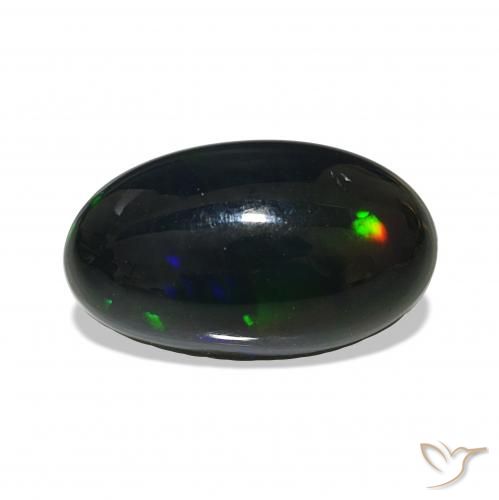 3.00ct Multicolore Opale noire, ovale, Opaque