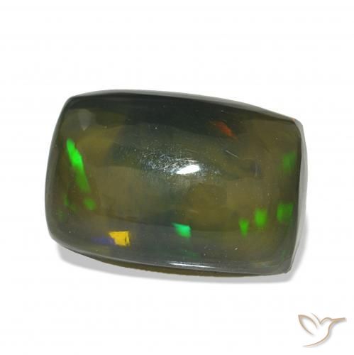 Opale noire Multicolore naturelle Coussin, 3.11 ct, Opaque