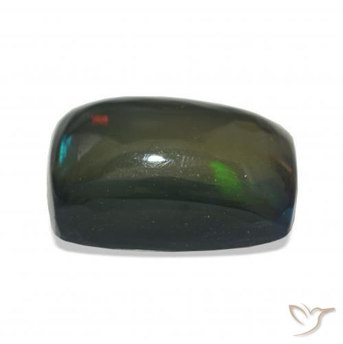 Opale noire Multicolore naturelle Coussin, 3.11 ct, Opaque