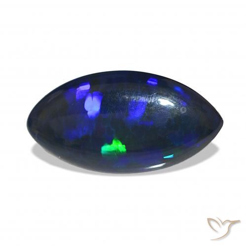 3.85ct Multicolore Opale noire Pierres précieuses, Marquise, Opaque