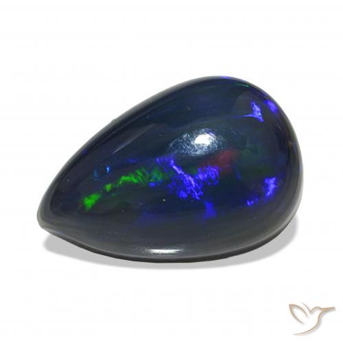 4.88ct Multicolore Opale noire Pierres précieuses, En forme de poire, Opaque