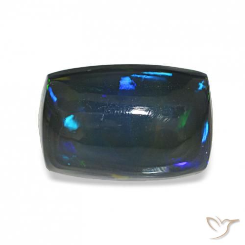2.77ct Multicolore Opale noire, Coussin, Transparent