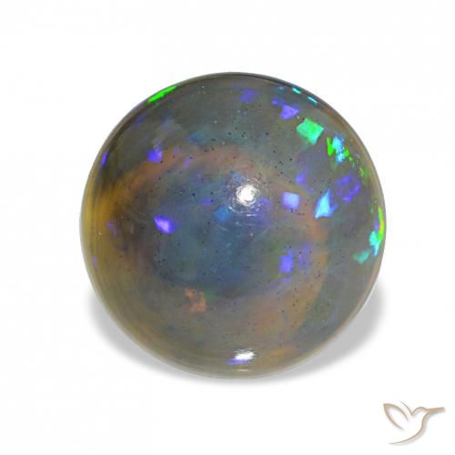 Opale noire Multicolore naturelle Tour, 3.18 ct, Transparent