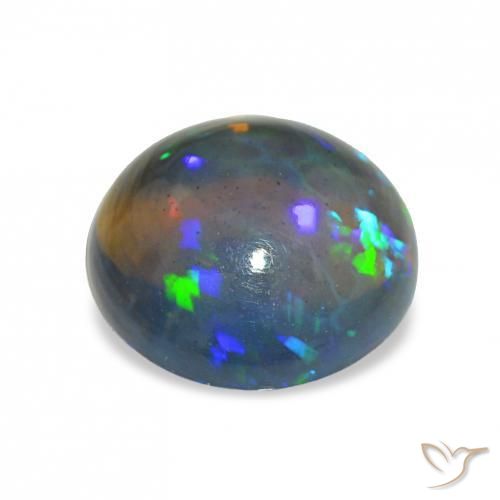 Opale noire Multicolore naturelle Tour, 3.18 ct, Transparent