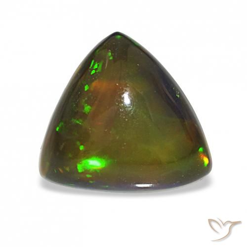 Opale noire Multicolore naturelle Trillion, 3.00 ct, Transparent