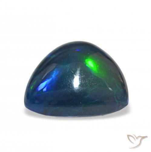 Opale noire Multicolore naturelle Trillion, 4.01 ct, Opaque